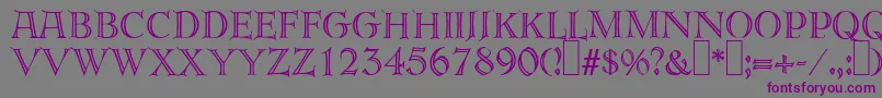 E820DecoRegular Font – Purple Fonts on Gray Background