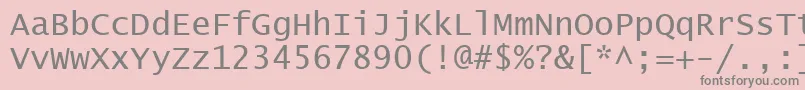 フォントLucidaConsole – ピンクの背景に灰色の文字