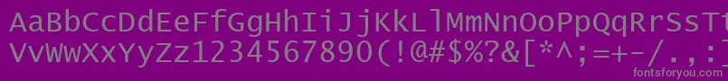 フォントLucidaConsole – 紫の背景に灰色の文字