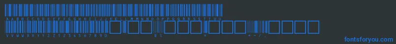 Шрифт V100020 – синие шрифты на чёрном фоне