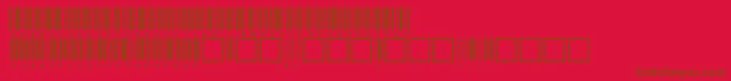 V100020-fontti – ruskeat fontit punaisella taustalla