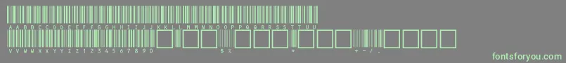 フォントV100020 – 灰色の背景に緑のフォント