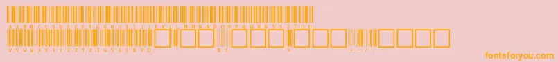 V100020 Font – Orange Fonts on Pink Background