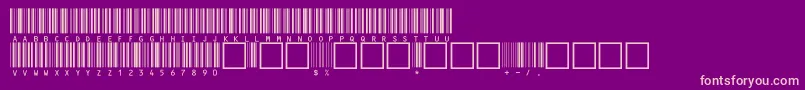 V100020-fontti – vaaleanpunaiset fontit violetilla taustalla