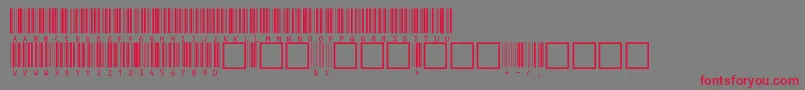 V100020 Font – Red Fonts on Gray Background
