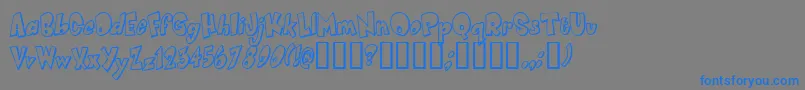Czcionka SmartieCaps – niebieskie czcionki na szarym tle