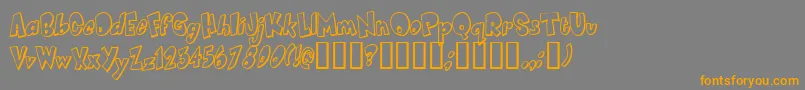 SmartieCaps-Schriftart – Orangefarbene Schriften auf grauem Hintergrund