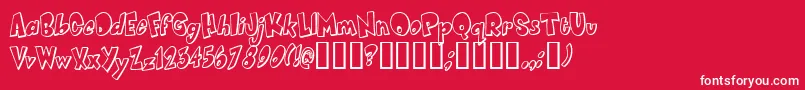 SmartieCaps Font – White Fonts on Red Background