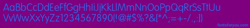 VagroundedstdThin Font – Blue Fonts on Purple Background