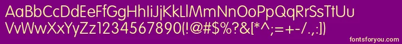 VagroundedstdThin Font – Yellow Fonts on Purple Background