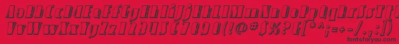 Avond10 Font – Black Fonts on Red Background