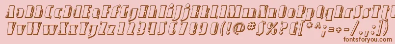 Avond10 Font – Brown Fonts on Pink Background