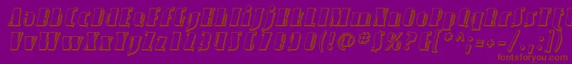 Avond10 Font – Brown Fonts on Purple Background