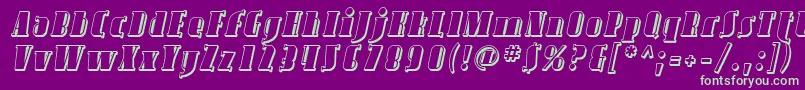 Avond10 Font – Green Fonts on Purple Background