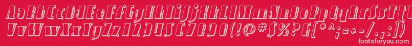 Avond10 Font – Pink Fonts on Red Background
