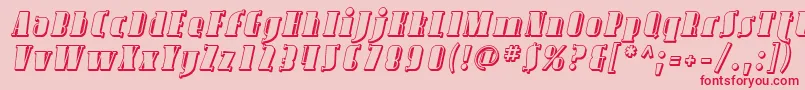 Avond10 Font – Red Fonts on Pink Background
