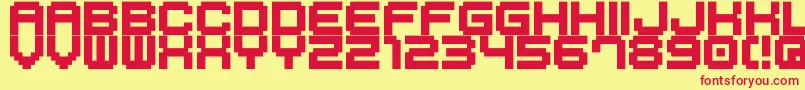 Czcionka M41Lovebit – czerwone czcionki na żółtym tle