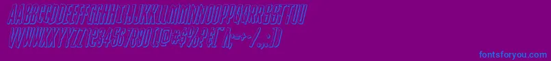 Strangerdanger3Dital Font – Blue Fonts on Purple Background