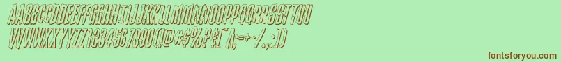 Strangerdanger3Dital Font – Brown Fonts on Green Background