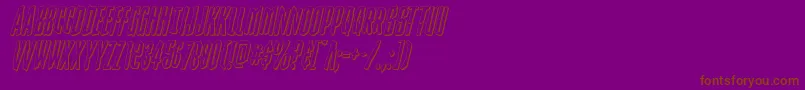 Strangerdanger3Dital Font – Brown Fonts on Purple Background