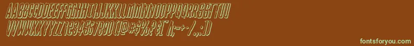 Strangerdanger3Dital Font – Green Fonts on Brown Background