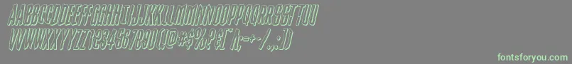 Strangerdanger3Dital Font – Green Fonts on Gray Background