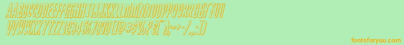 Strangerdanger3Dital Font – Orange Fonts on Green Background