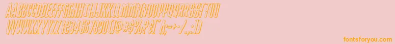 Strangerdanger3Dital Font – Orange Fonts on Pink Background