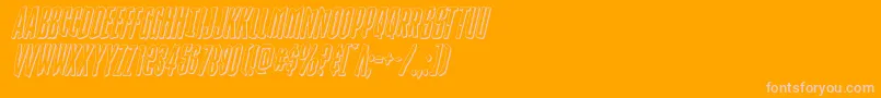 Strangerdanger3Dital Font – Pink Fonts on Orange Background