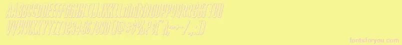 Strangerdanger3Dital Font – Pink Fonts on Yellow Background