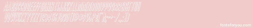 Strangerdanger3Dital-Schriftart – Weiße Schriften auf rosa Hintergrund