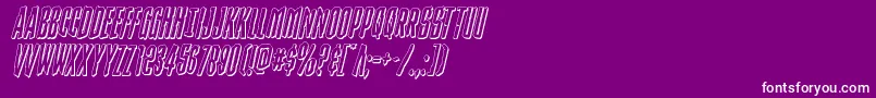 Strangerdanger3Dital Font – White Fonts on Purple Background