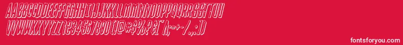 Strangerdanger3Dital Font – White Fonts on Red Background