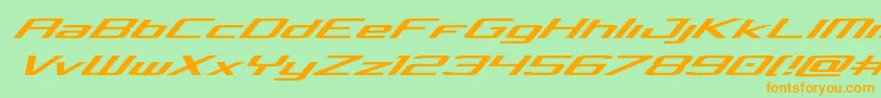 Concielianexpandital Font – Orange Fonts on Green Background