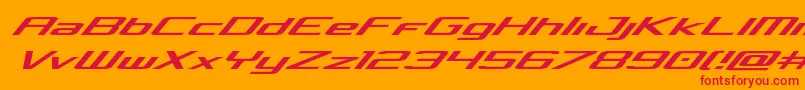 Concielianexpandital Font – Red Fonts on Orange Background
