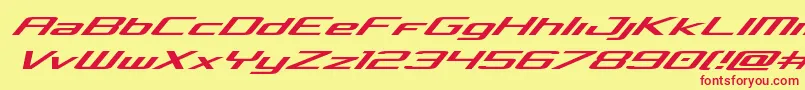 Concielianexpandital Font – Red Fonts on Yellow Background