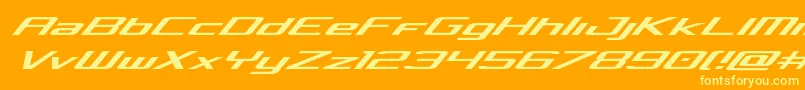 Concielianexpandital Font – Yellow Fonts on Orange Background