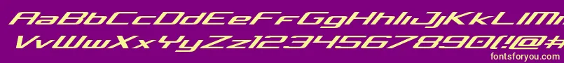 Weitere Informationen zur Concielianexpandital-Schriftart Concielianexpandital-Schriftart – Gelbe Schriften auf violettem Hintergrund