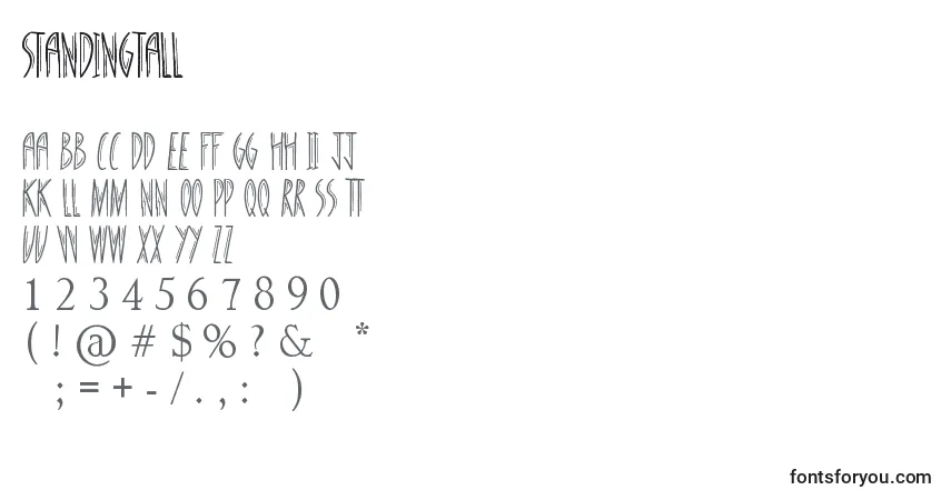 Шрифт StandingTall – алфавит, цифры, специальные символы