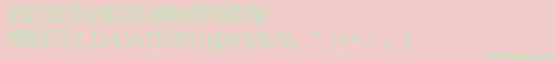 StandingTall Font – Green Fonts on Pink Background