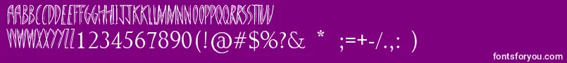 StandingTall Font – White Fonts on Purple Background