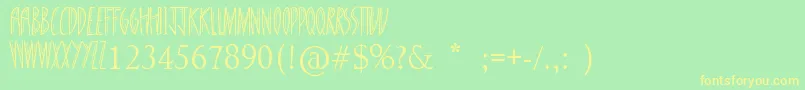 StandingTall Font – Yellow Fonts on Green Background