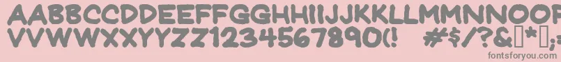 Jeffreyprintbold Font – Gray Fonts on Pink Background