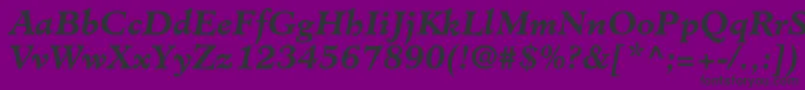 MinisterstdBolditalic Font – Black Fonts on Purple Background