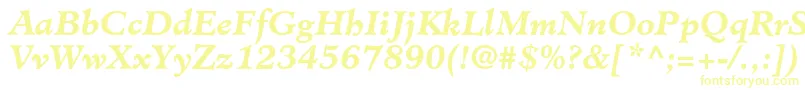 MinisterstdBolditalic-fontti – keltaiset fontit
