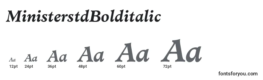 MinisterstdBolditalic Font Sizes