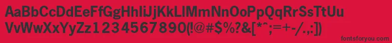 NewspapercBold Font – Black Fonts on Red Background