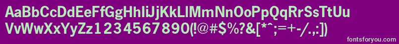 NewspapercBold Font – Green Fonts on Purple Background