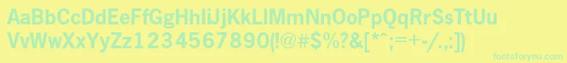 NewspapercBold Font – Green Fonts on Yellow Background