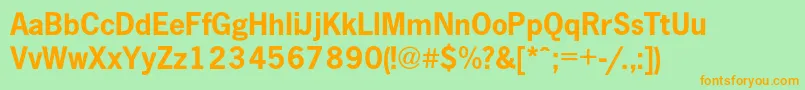 NewspapercBold Font – Orange Fonts on Green Background